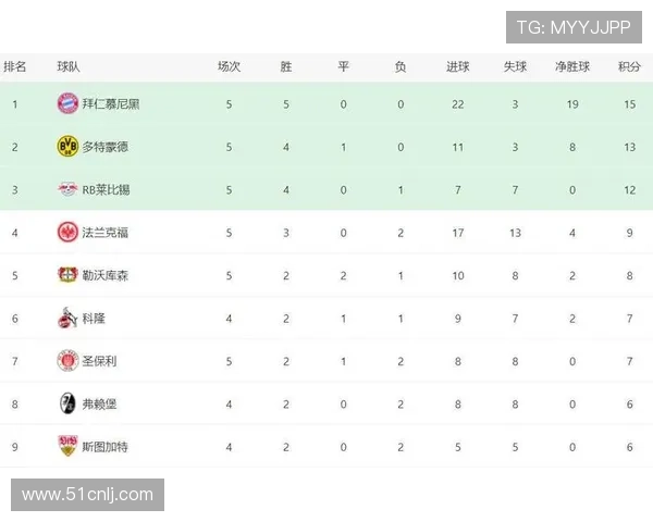 最新德甲联赛积分排名全面解析揭示各队实力走势与冠军争夺形势